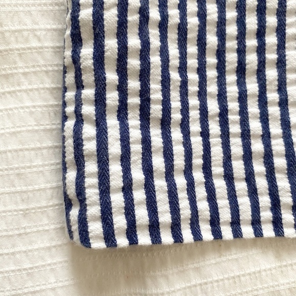 CLUB MONACO VALENCIA WHITE BLUE NAUTICAL STRIPED SEERSUCKER HIGH WAIST SKIRT - 0 - Picture 9 of 10